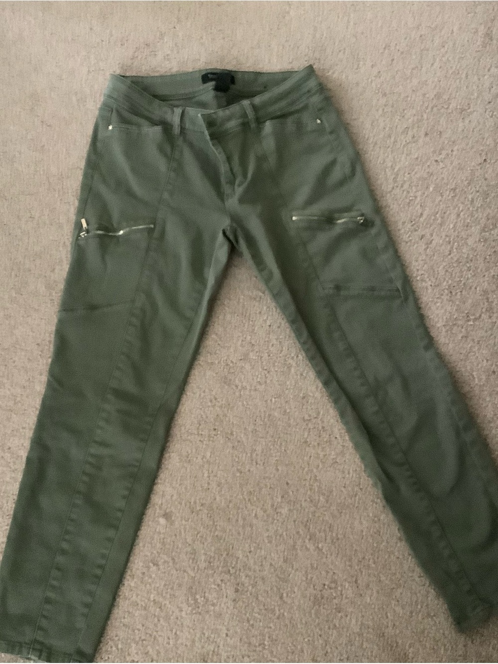 White House Black Market Olive Green Skinny Cargo Pants